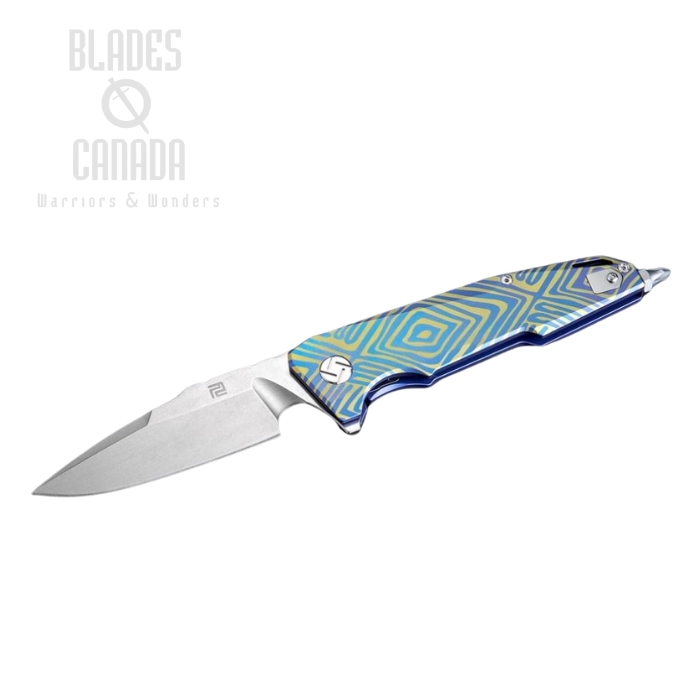 Artisan Cutlery Predator Flipper Framelock Knife, S35VN, Titanium, 1706GBU03