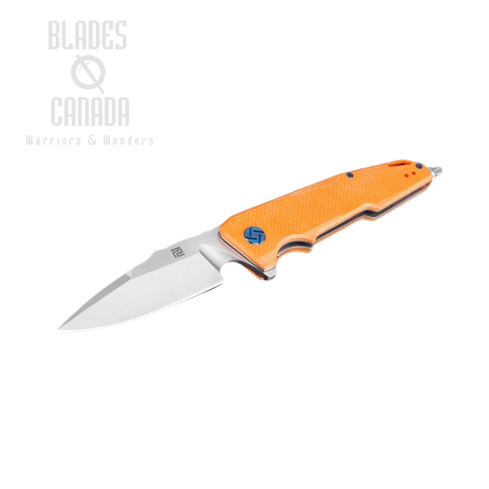 Artisan Cutlery Predator Flipper Folding Knife, D2, G10 Orange, 1706POE