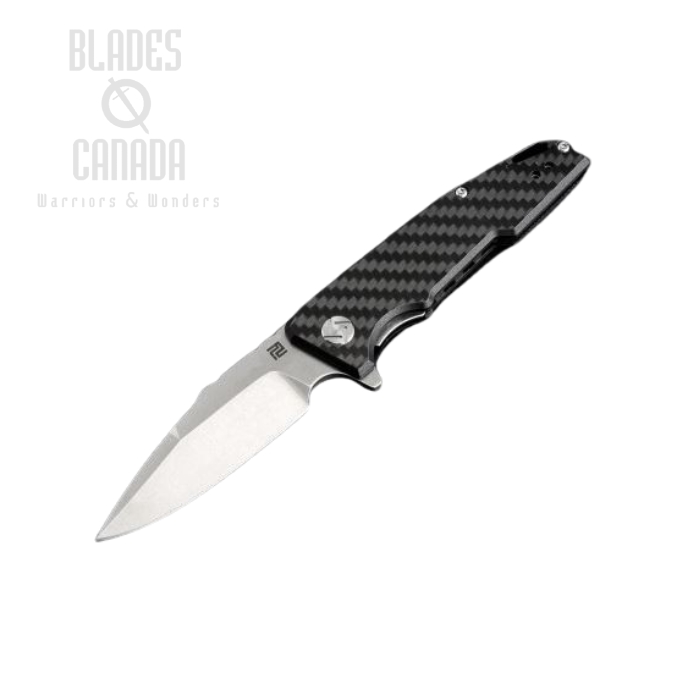 Artisan Cutlery Predator Flipper Folding Knife, D2, Carbon Fiber, 1706PSCF