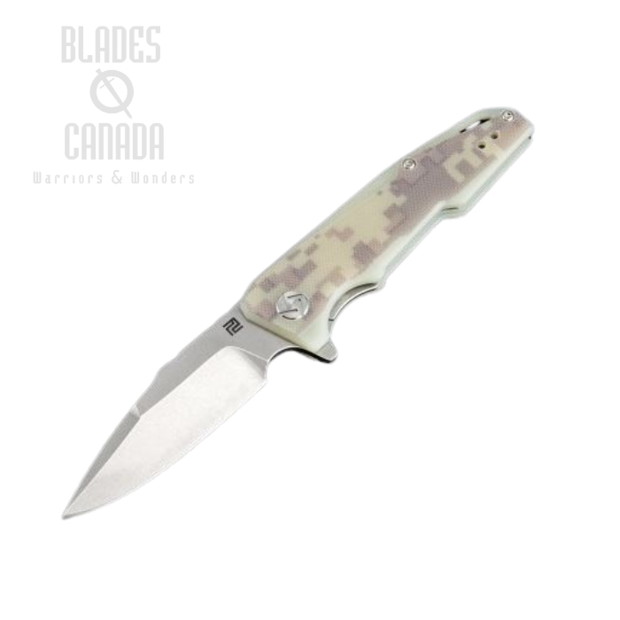 Artisan Cutlery Predator Flipper Folding Knife, D2, G10 Camo, 1706PSCGF