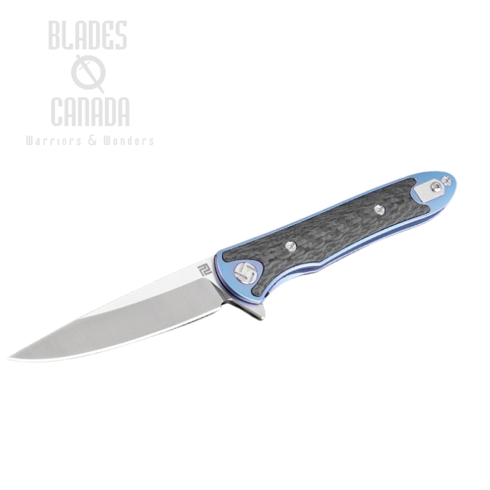 Artisan Cutlery Shark Flipper Framelock Knife, S35VN, Titanium/CF, 1707GBU