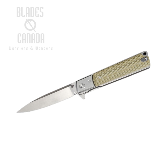 Artisan Cutlery Classic Flipper Folding Knife, S35VN, 440C/G10 Green, 1802G-GNS