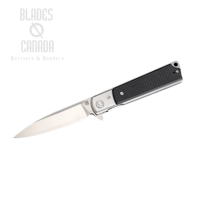 Artisan Cutlery Classic Flipper Folding Knife, D2, G10 Black, 1802PBKF