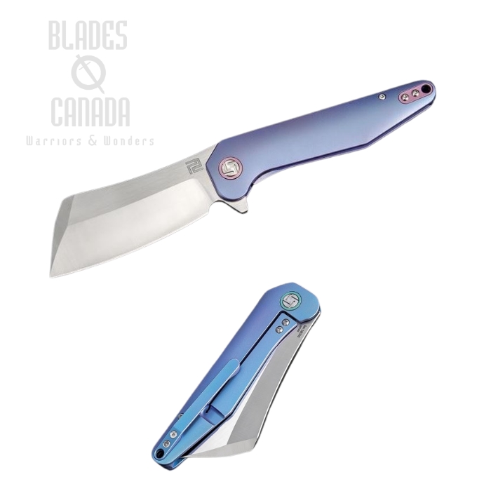 Artisan Cutlery Osprey Flipper Folding Knife, M390, Titanium, 1803G-BUM