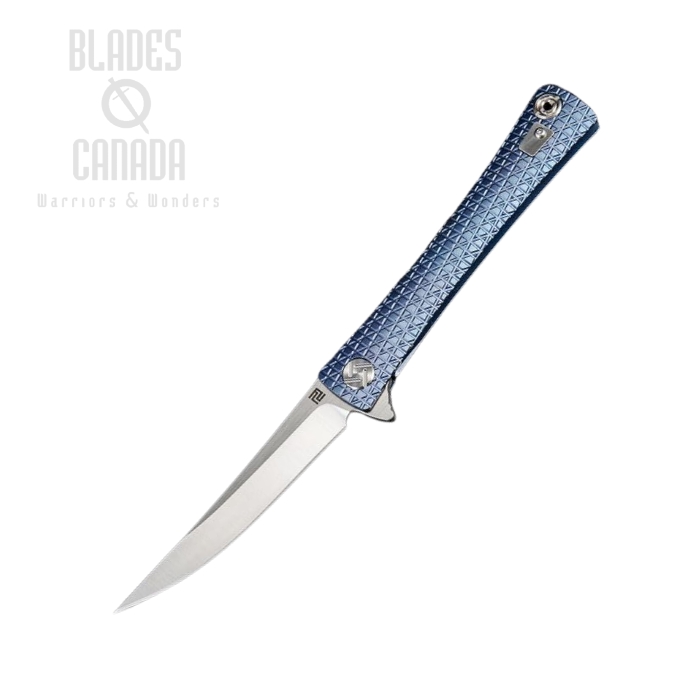 Artisan Cutlery Waistline Flipper Framelock Knife, M390, Titanium, 1805G-BUM