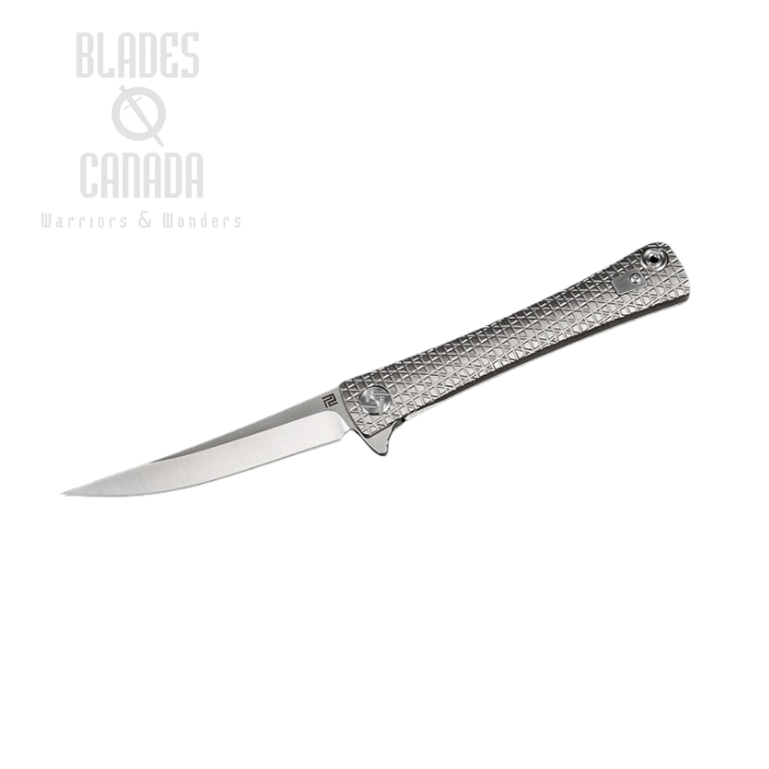 Artisan Cutlery Waistline Flipper Framelock Knife, M390, Titanium, 1805G-GYM
