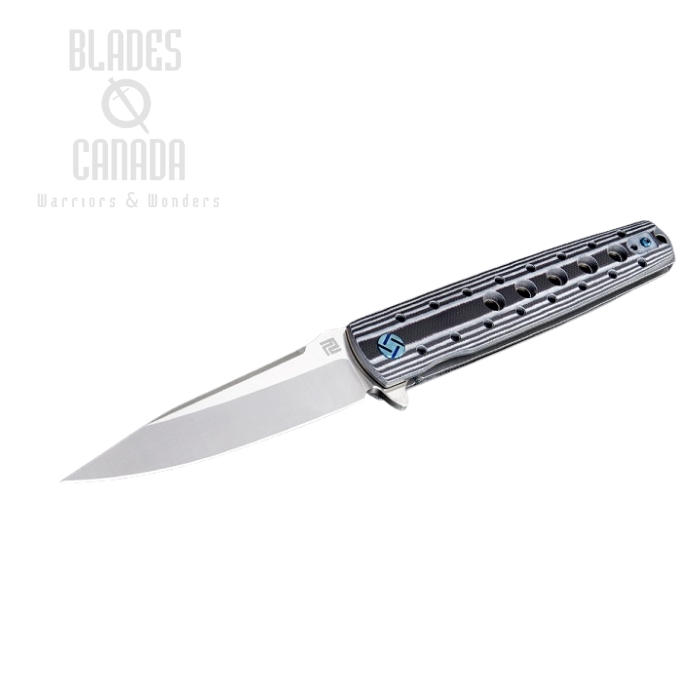 Artisan Cutlery Virginia Flipper Folding Knife, S35VN, G10 Black/White, 1807G-BWS