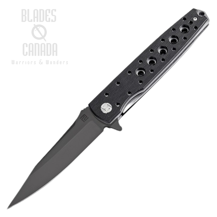 Artisan Cutlery Virginia Flipper Folding Knife, D2, G10 Black, 1807PB-BKF