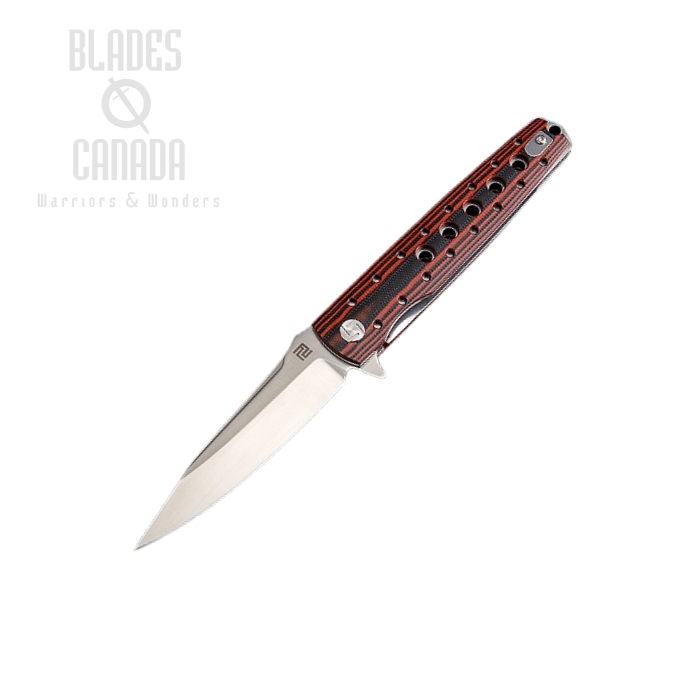 Artisan Cutlery Virginia Flipper Folding Knife, D2, G10 Red, 1807PBR