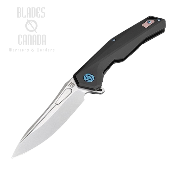 Artisan Cutlery Zumwalt Flipper Folding Knife, M390, Titanium Black, 1808G-BKM