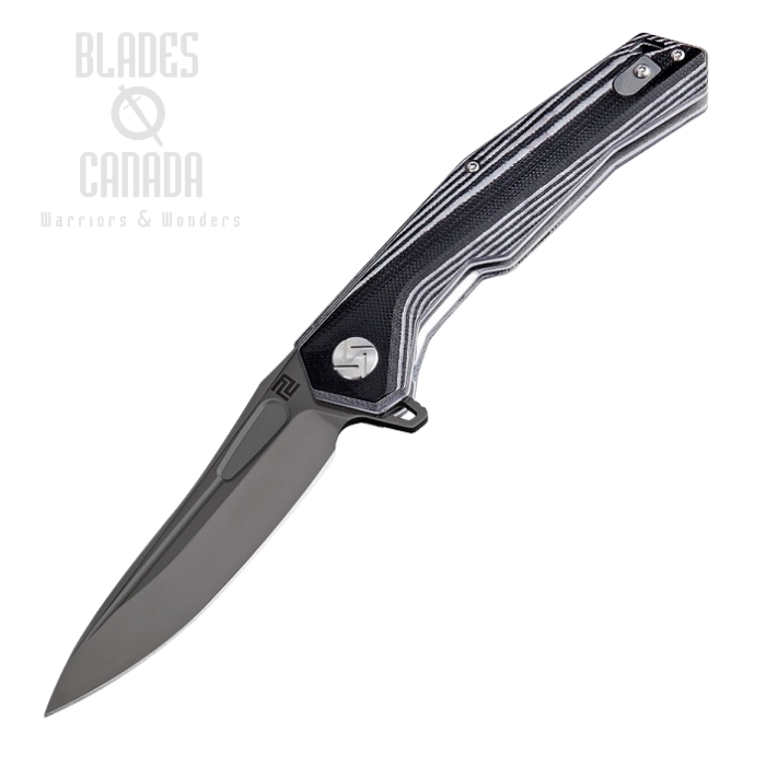 Artisan Cutlery Zumwalt Flipper Folding Knife, D2, G10 Black/White, 1808PB-BGC