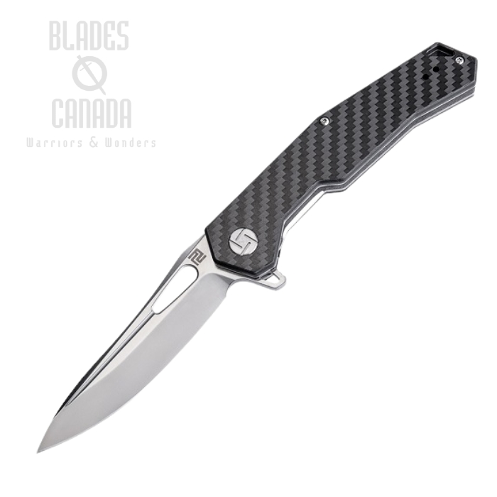 Artisan Cutlery Zumwalt Flipper Folding Knife, D2, Carbon Fiber, 1808PCF