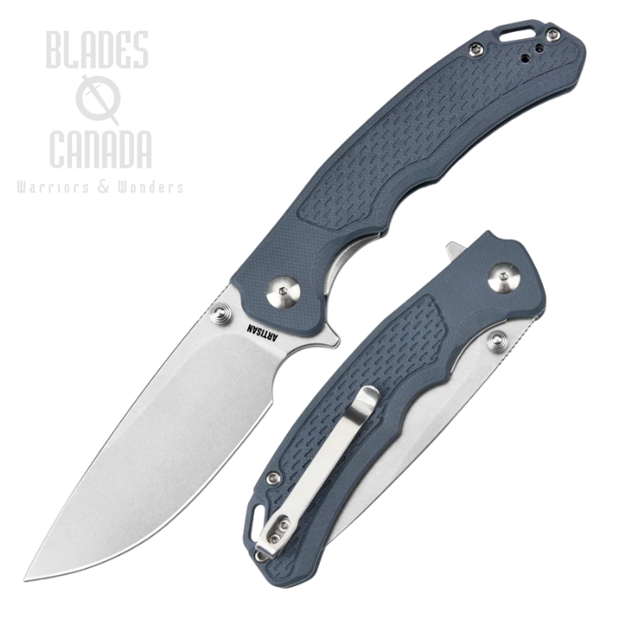 Artisan Cutlery Tradition V2 Flipper Folding Knife, S35VN SW, G10 Blue, 1702M-BUS Artisan Cutlery Tradition V2 Flipper Folding Knife, S35VN SW, G10 Blue, 1702M-BUS