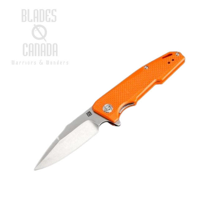 Artisan Cutlery Predator Flipper Folding Knife, D2, G10 Orange, 1706PSOEF