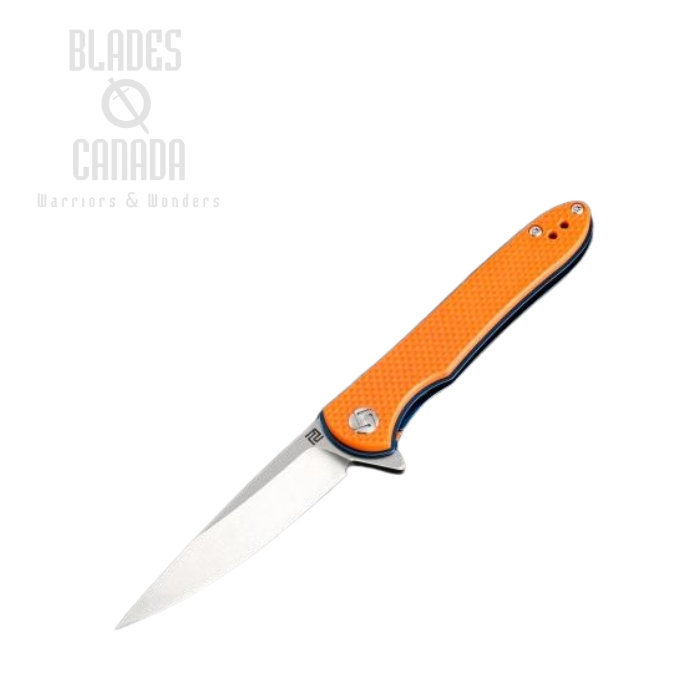 Artisan Cutlery Mini Shark Flipper Folding Knife, D2, G10 Orange, 1707PS-OEF
