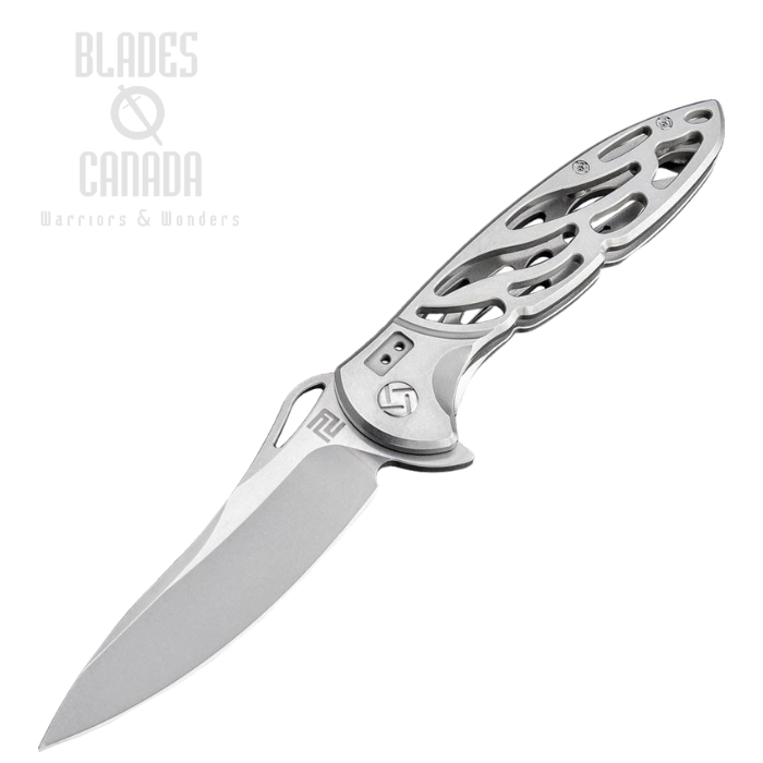 Artisan Cutlery Dragonfly Flipper Framelock Knife, D2, Stainless Handle, 1801PSW
