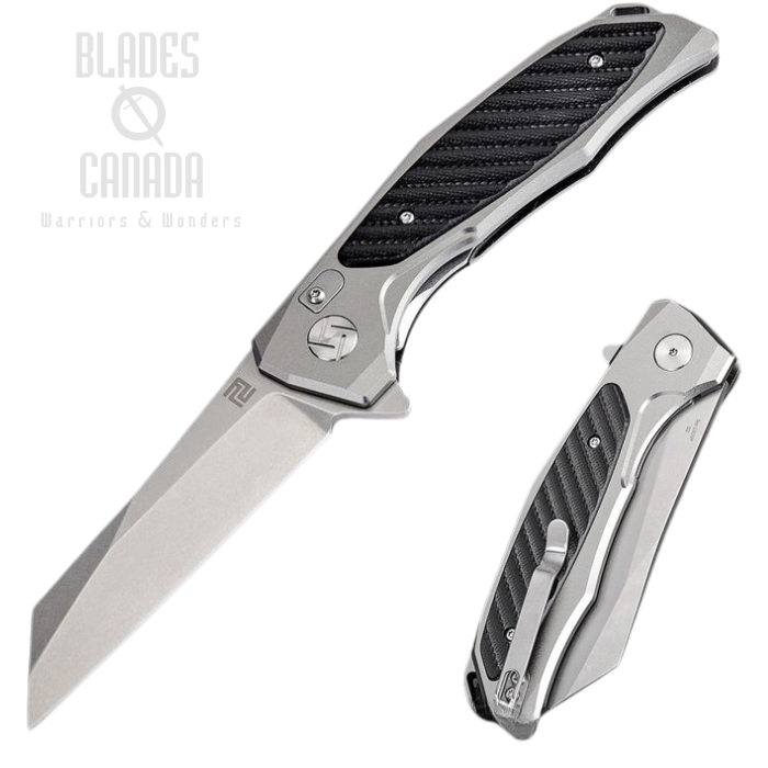 Artisan Cutlery Megahawk Flipper Folding Knife, D2, Aluminum/G10 Black, 1809P-GBK