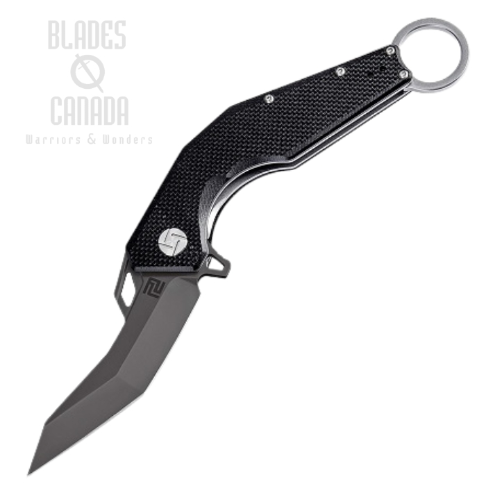 Artisan Cutlery Cobra Flipper Folding Knife, D2, G10 Black, 1811PBBKF
