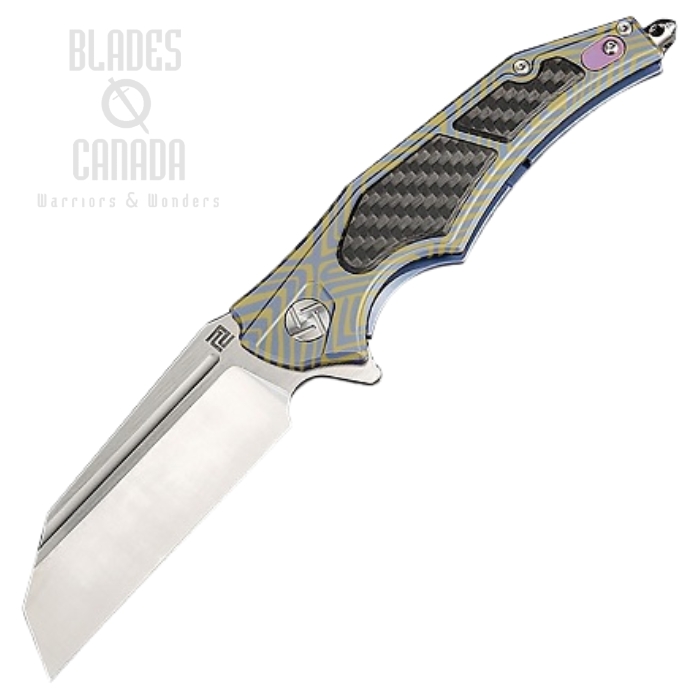 Artisan Cutlery Apache Flipper Framelock Knife, S35VN, Carbon Fiber, 1813G-BU03