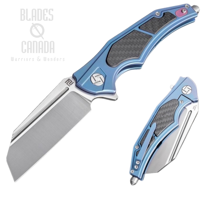 Artisan Cutlery Apache Flipper Framelock Knife, S35VN, Titanium/CF, 1813G-BUS