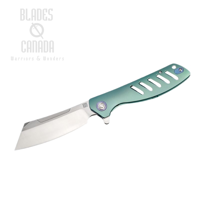 Artisan Cutlery Tomahawk Flipper Framelock Knife, S35VN, Titanium, 1815GGNS