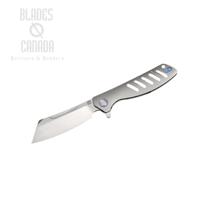 Artisan Cutlery Tomahawk Flipper Framelock Knife, M390, Titanium, 1815G-GYM