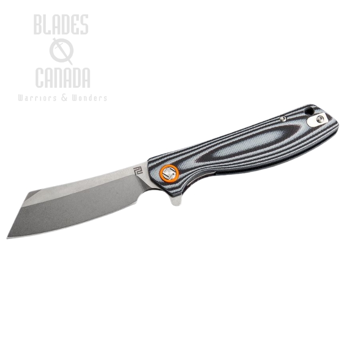 Artisan Cutlery Tomahawk Flipper Folding Knife, D2, G10 Black/White, 1815PS-BGC