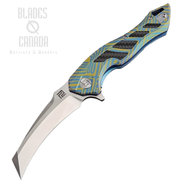 Artisan Cutlery Eagle Flipper Framelock Folder, S35VN, Titanium, 1816GBU03