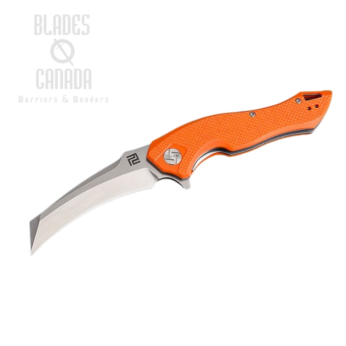 Artisan Cutlery Eagle Flipper Folding Knife, D2, G10 Orange, 1816P-OEF