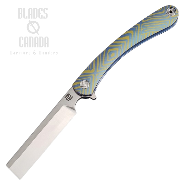 Artisan Cutlery Orthodox Flipper Framelock Knife, S35VN, Titanium, 1817G-BU03