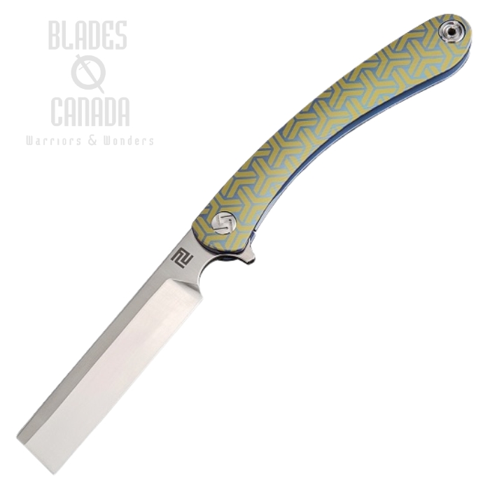 Artisan Cutlery Orthodox Flipper Framelock Knife, S35VN, Titanium, 1817GS-BU02
