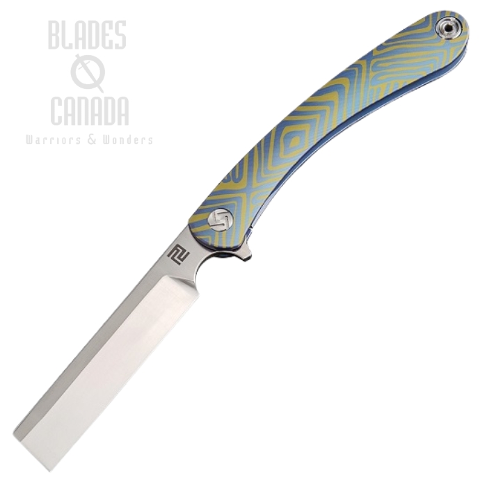 Artisan Cutlery Orthodox Flipper Framelock Knife, S35VN, Titanium, 1817GS-BU03
