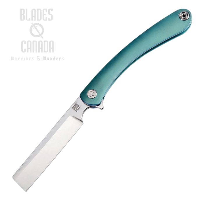 Artisan Cutlery Orthodox Flipper Framelock Knife, S35VN, Titanium Green, 1817GS-GNS