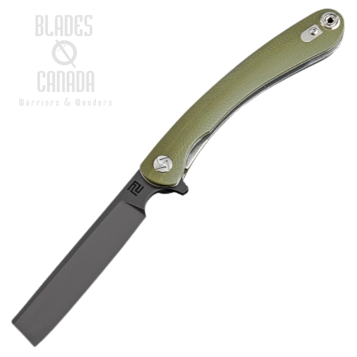 Artisan Cutlery Mini Orthodox Flipper Folding Knife, D2, G10 Green, 1817PSB-GNC