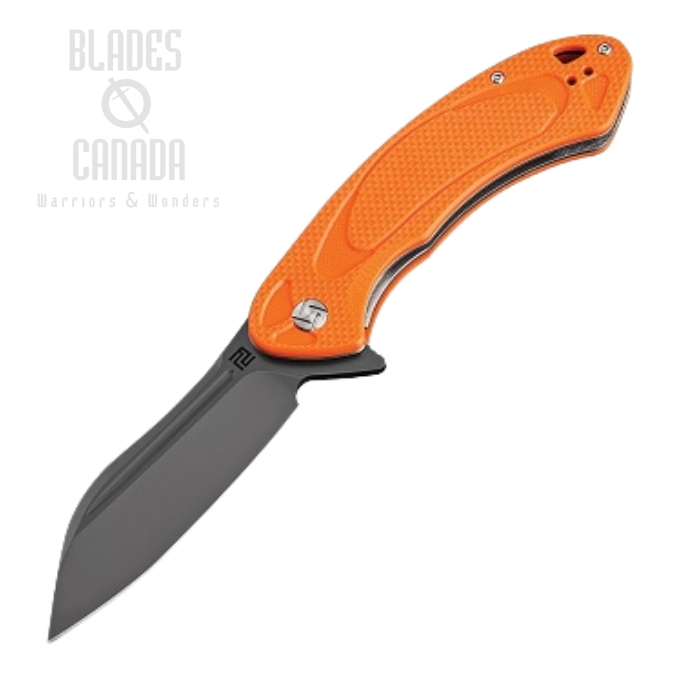 Artisan Cutlery Immortal Flipper Folding Knife, D2, G10 Orange, 1818PBOEF