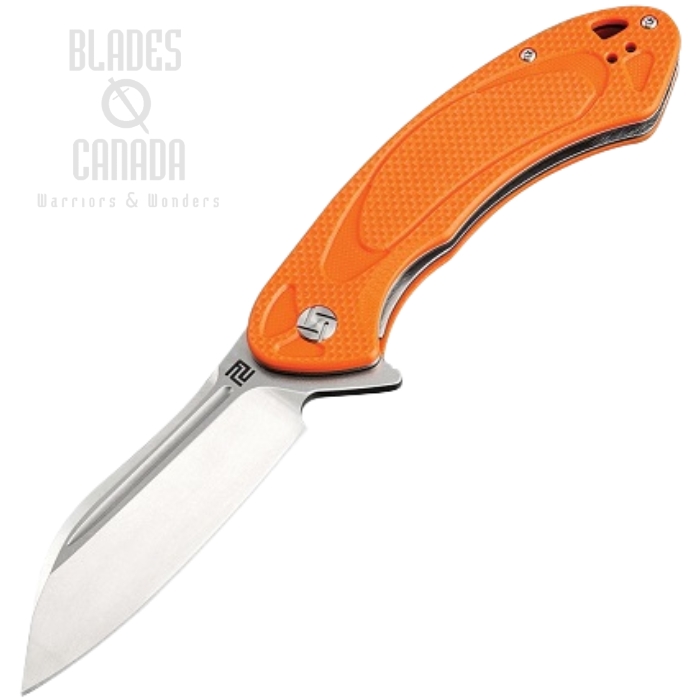 Artisan Cutlery Immortal Flipper Folding Knife, D2, G10 Orange, 1818P-OEF