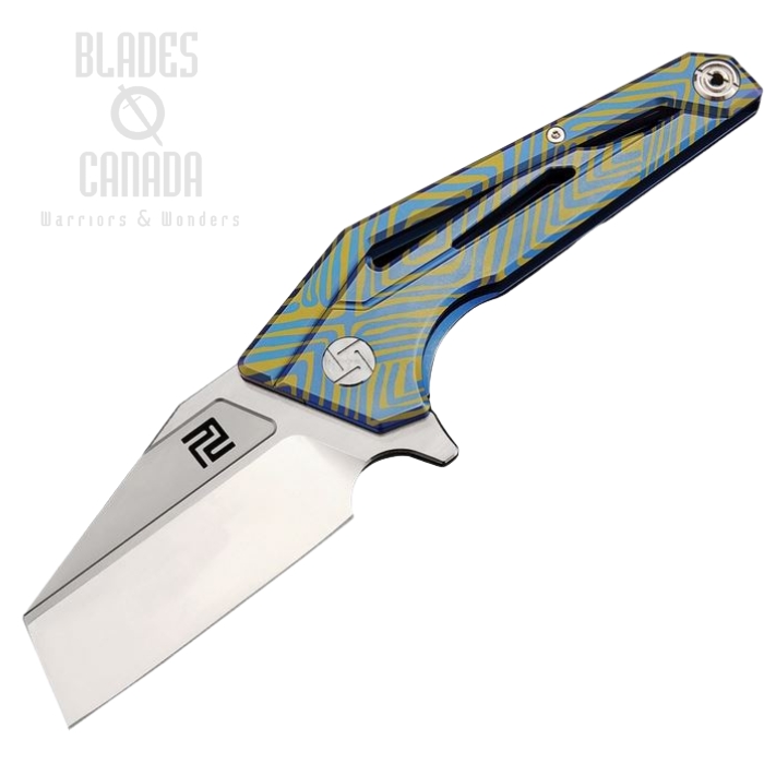 Artisan Cutlery Ravine Flipper Framelock Knife, S35VN, Titanium, 1819G-BU03