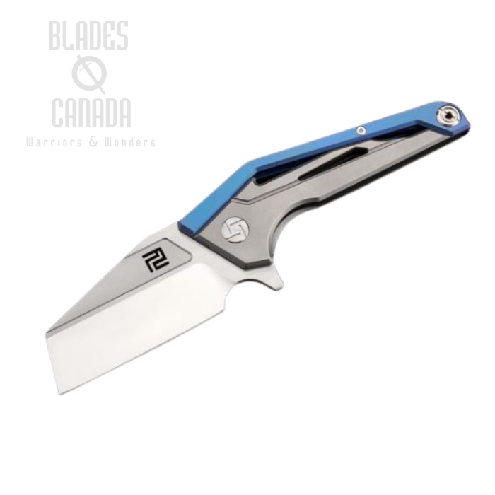 Artisan Cutlery Ravine Flipper Framelock Knife, S35VN, Titanium Blue, 1819G-BUS
