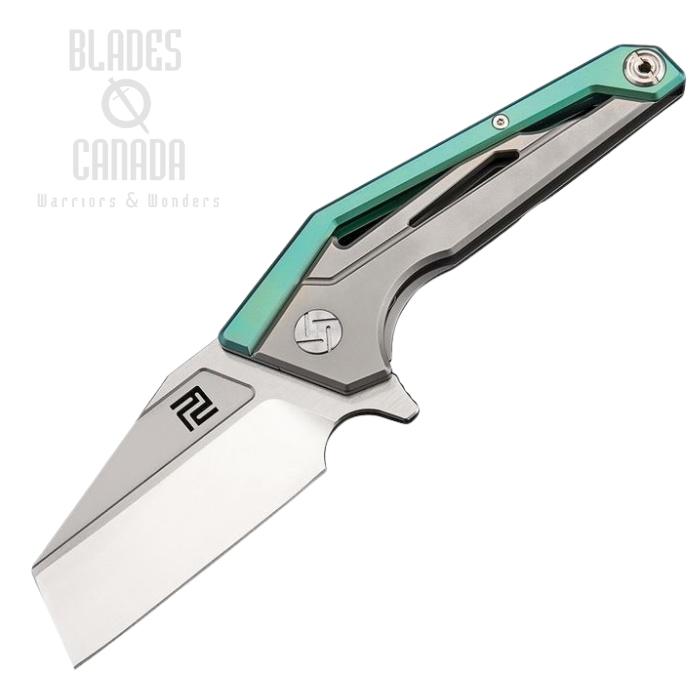 Artisan Cutlery Ravine Flipper Framelock Knife, M390, Titanium, 1819G-GNM