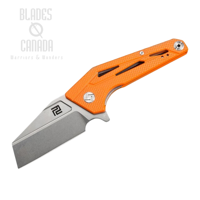 Artisan Cutlery Ravine Flipper Folding Knife, D2, G10 Orange, 1819P-OE