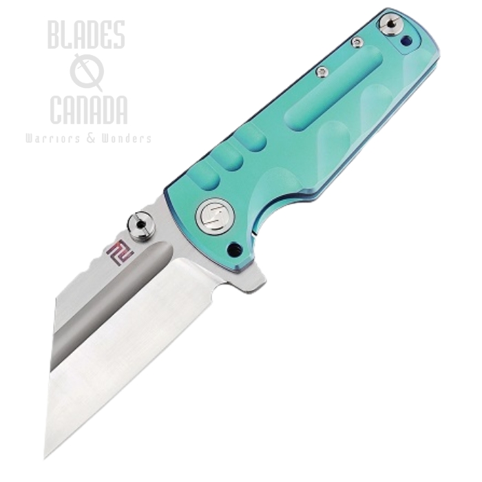 Artisan Cutlery Proponent Flipper Framelock Knife, S35VN, Titanium Green, 1820G-GNS