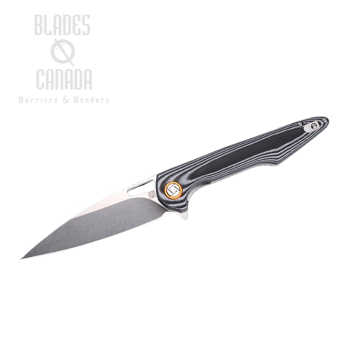 Artisan Cutlery Archaeo Flipper Folding Knife, D2, G10 Black/White, 1821P-BGC