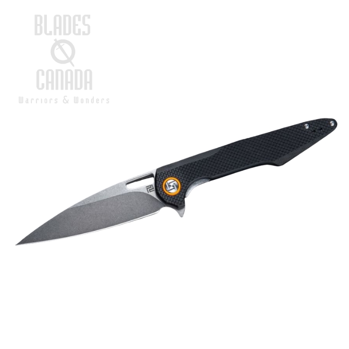 Artisan Cutlery Mini Archaeo Flipper Folding Knife, D2, G10 Black, 1821PSBKF
