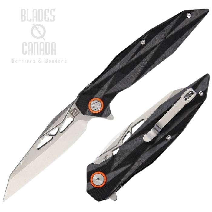 Artisan Cutlery Cygnus Flipper Folding Knife, D2, G10 Black, 1827P-BKC