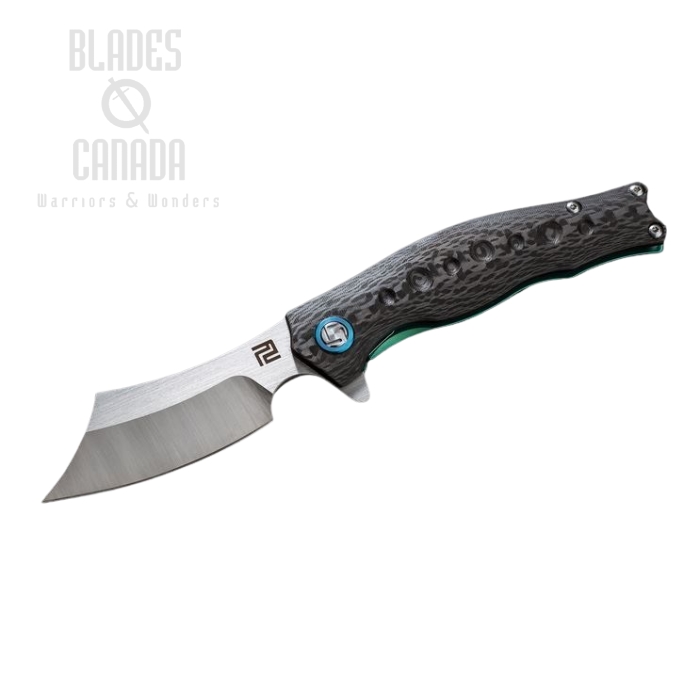 Artisan Cutlery Corsair Flipper Framelock Knife, S35VN, Carbon Fiber, 1828GGNS