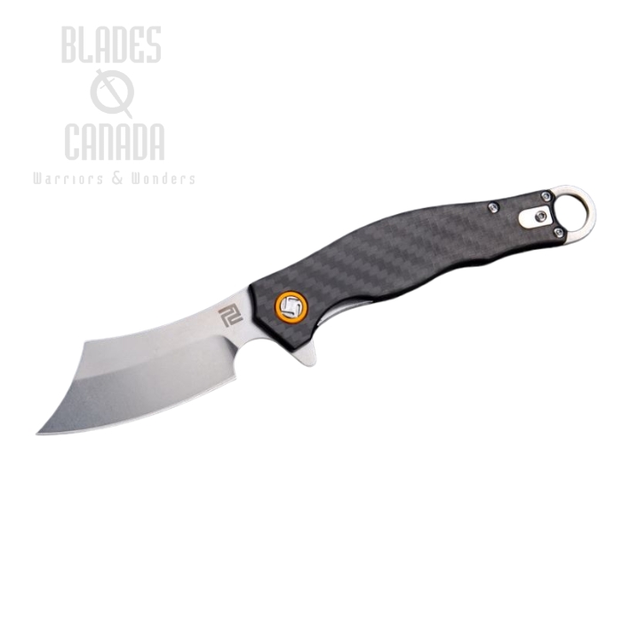 Artisan Cutlery Corsair Flipper Folding Knife, D2, Carbon Fiber, 1828P-CF