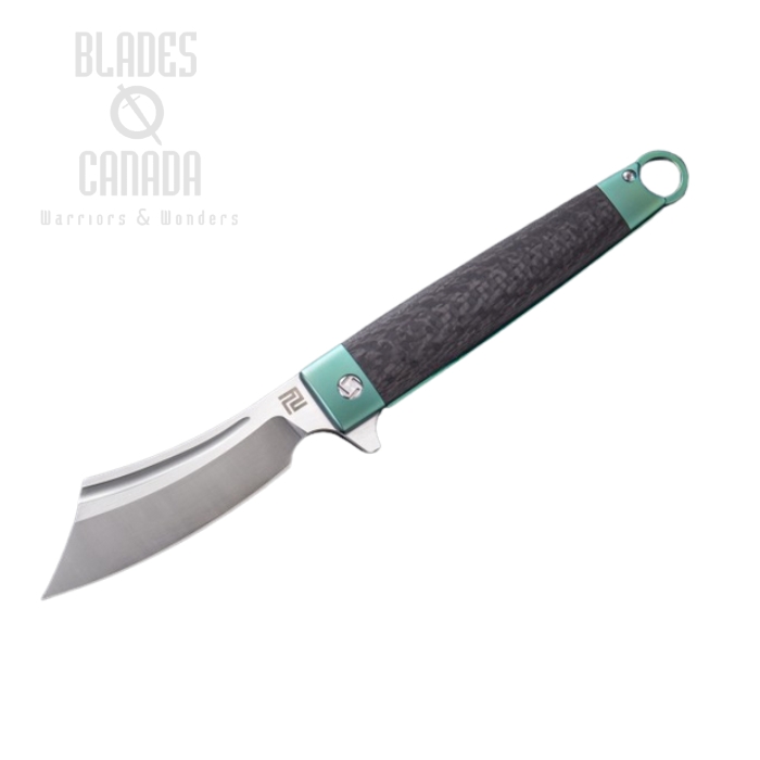 Artisan Cutlery Cutlass Flipper Framelock Knife, S35VN, Titanium Green, 1830GGNS