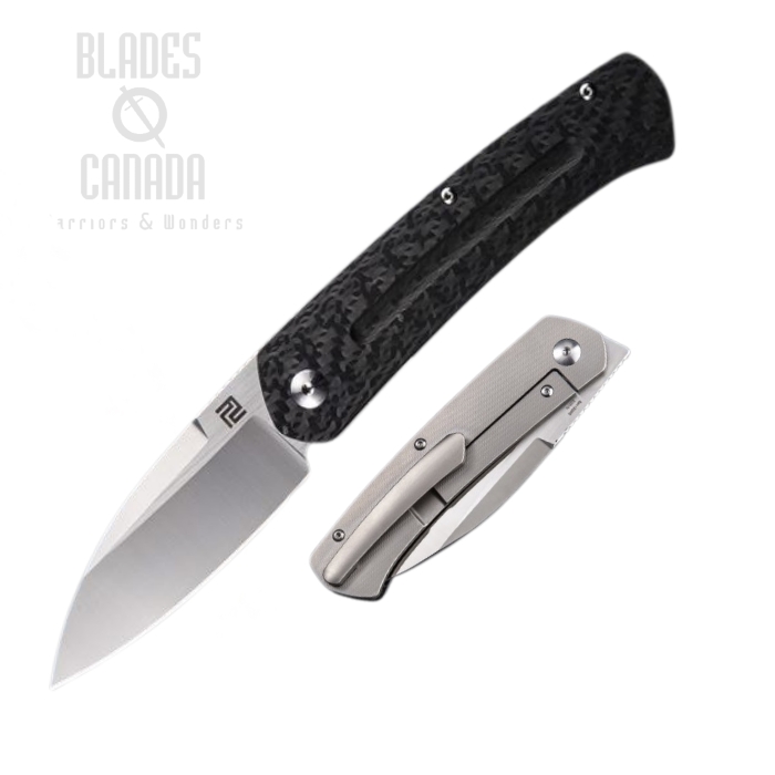 Artisan Cutlery Centauri Flipper Framelock Knife, S35VN, CF, 1839G-MCF