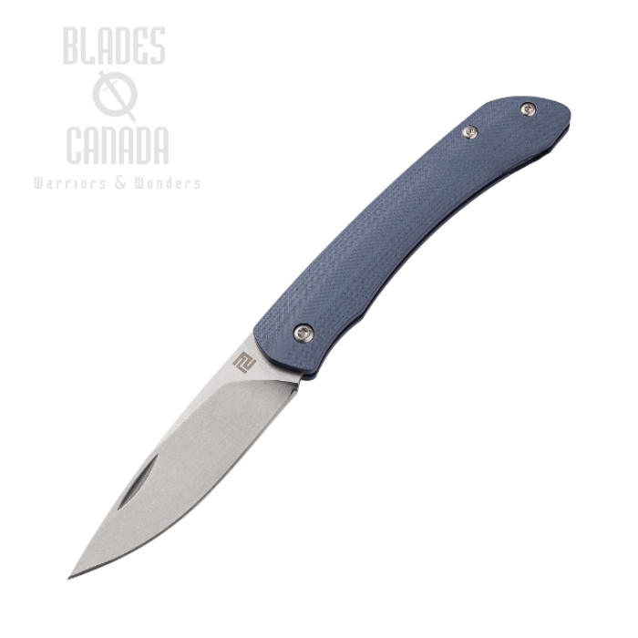 Artisan Biome Slipjoint Folding Knife, 12C27 Sandvik SW, G10 Blue, 1840P-BU