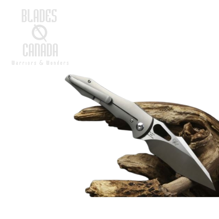 Artisan Cutlery Great White Flipper Framelock Knife, S35VN, Titanium, 1841G-GY